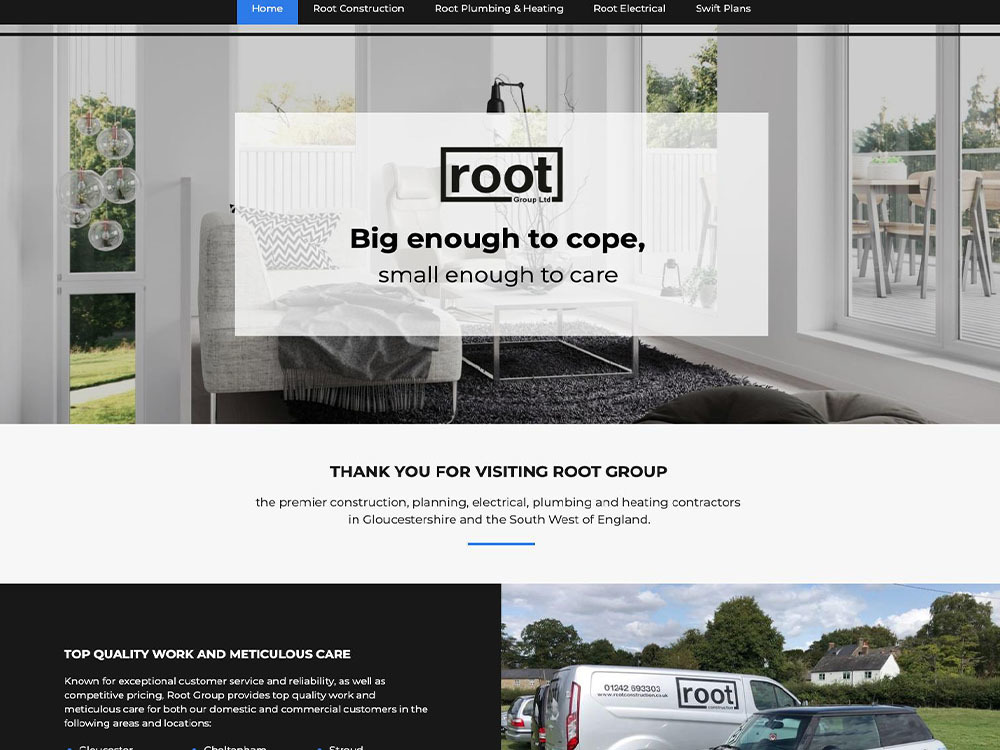 The Root website created by it'seeze Gloucester